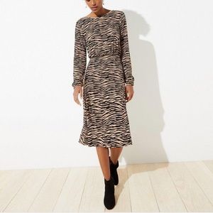 NWT LOFT Tiger Striped Dress